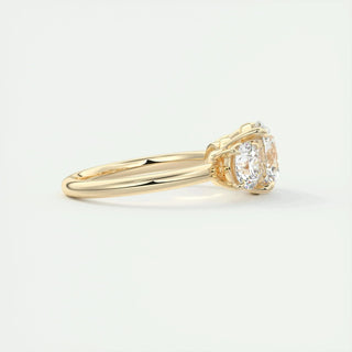 2.0 CT Round Cut Three Stone Diamond Moissanite Engagement Ring