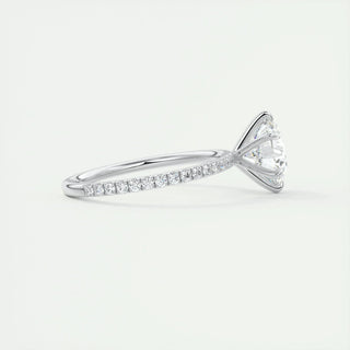 2.0CT Round Cut Moissanite Diamond Pave Engagement Ring