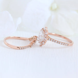 Gorgeous 1.50ct oval halo moissanite ring close up of the setting
