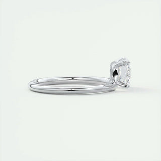 1.91CT Emerald Cut East West Diamond Solitaire Moissanite Engagement Ring