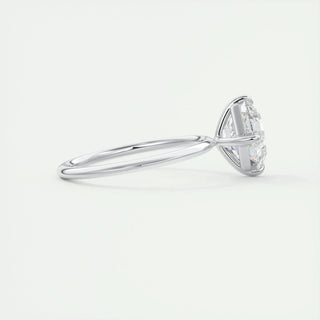 Chic 2.03ct asscher solitaire moissanite ring angled view showing its sparkle