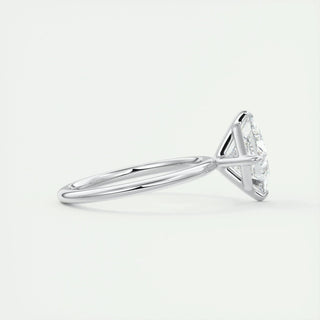 2.08 CT Princess Solitaire Dainty Moissanite Engagement Ring side view