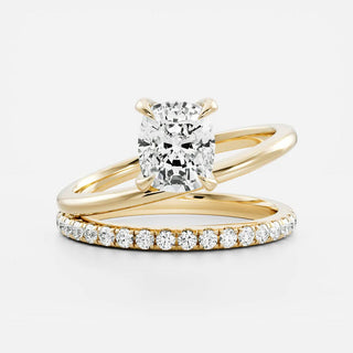 cushion ring, moissanite cushion ring, cushion diamond ring 
