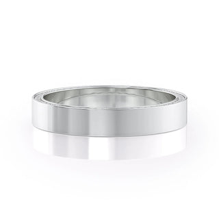 Round Brilliant Cut Halo Moissanite Wedding Band angle view
