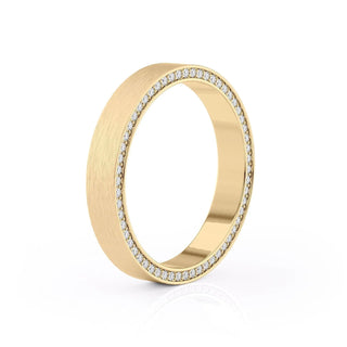 Round Brilliant Cut Halo Moissanite Wedding Band band view