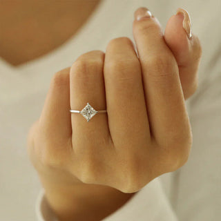 1.18 CT Princess Cut Solitaire Moissanite Diamond Engagement Ring