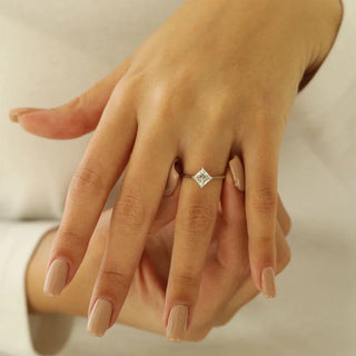 1.18 CT Princess Cut Solitaire Moissanite Diamond Engagement Ring