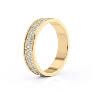 The Anthony Round Cut Channel Moissanite Men's Diamond Wedding Band