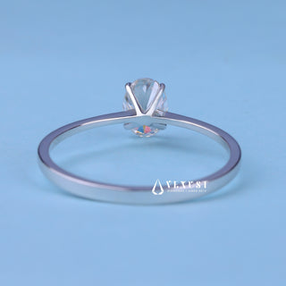 1.0 CT Round Brilliant Solitaire Moissanite Engagement Ring angle view