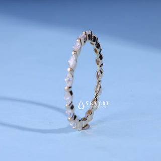 Marquise Moissanite Diamond Full Eternity Wedding Band