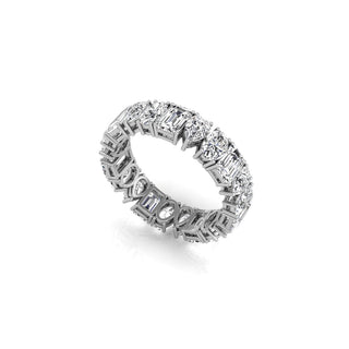 Mixture of Oval, Emerald and Pear Shaped Eternity Diamond Wedding Band