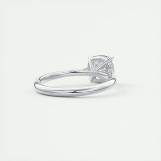 2.15 CT Cushion Cut Cathedral Solitaire Moissanite Engagement Ring