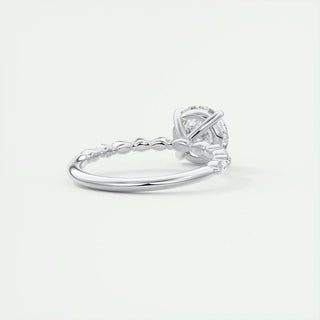 2.0 CT Round Cut Pave Moissanite Engagement Ring