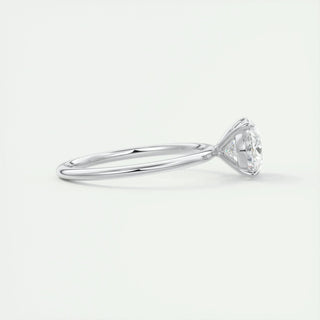 Bold 1.91ct oval solitaire moissanite ring overhead view