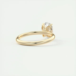 1.91CT Oval Cut Solitaire Moissanite Engagement Ring