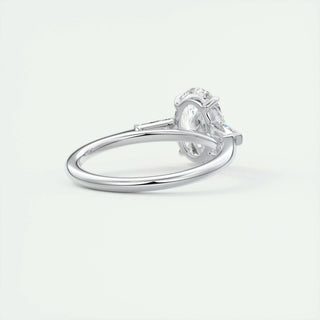 1.91 CT Oval Cut Three Stone Diamond Moissanite Engagement Ring