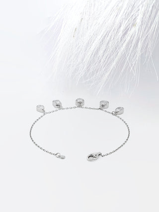 Five Stone Bezel Diamond Moissanite Bracelet