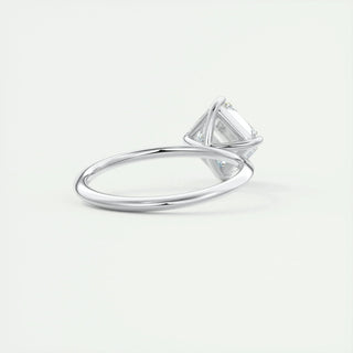Chic 2.03ct asscher solitaire moissanite ring side profile view