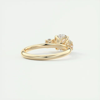 2.0CT Round Cut Three Stone Diamond Moissanite Engagement Ring