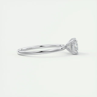 1.91 CT Emerald Cut Solitaire Moissanite Engagement Ring sparkle view