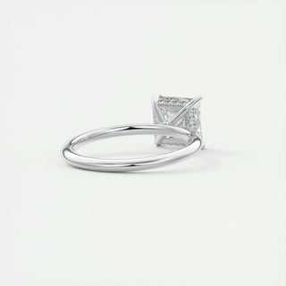 2.08 CT Princess Solitaire Bridal Moissanite Engagement Ring top view