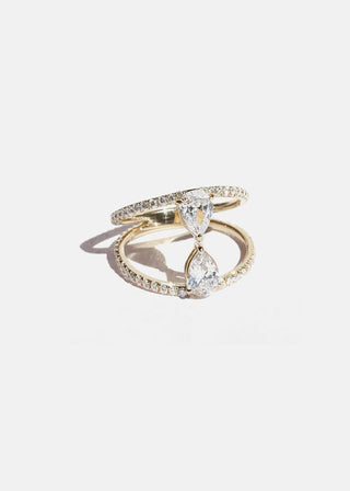 pear ring, moissanite pear ring, pear diamond ring 