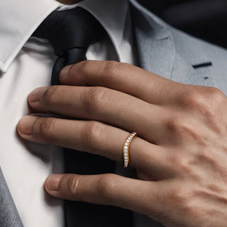 The Pave Berta Men's Diamond Moissanite Wedding Band