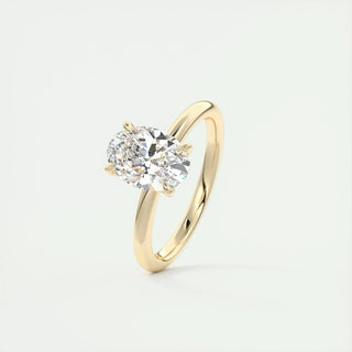 1.91CT Oval Cut Solitaire Moissanite Engagement Ring