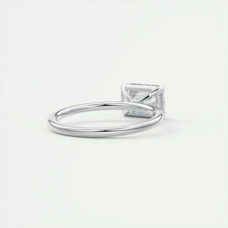 1.91 CT Emerald Cut Solitaire Moissanite Engagement Ring front view
