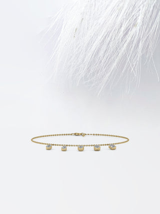 Five Stone Bezel Diamond Moissanite Bracelet
