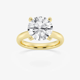 Radiant 1.0ct round solitaire moissanite ring close up of the setting image 2
