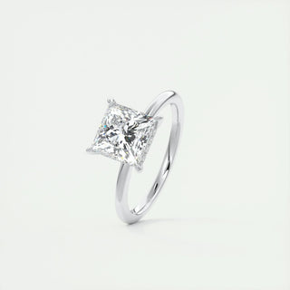 2.08 CT Princess Solitaire Bridal Moissanite Engagement Ring close up