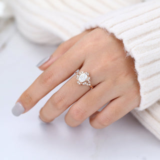 1.33 CT Oval Brilliant Sparkling Moissanite Engagement Ring angle view