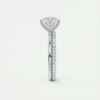 2.08 CT Princess Solitaire Bridal Moissanite Engagement Ring on hand