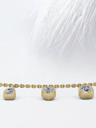 Five Stone Bezel Diamond Moissanite Bracelet