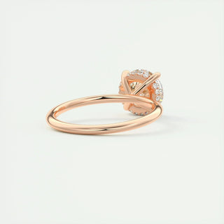 2.0 CT Round Cut Hidden Halo Solitaire Moissanite Engagement Ring