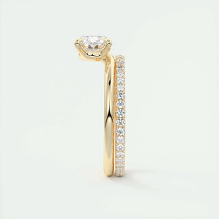 Exquisite 1.91ct oval solitaire moissanite ring shown on a finger