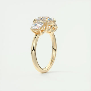2.0 CT Round Cut Three Stone Diamond Moissanite Engagement Ring