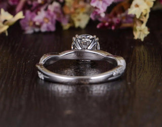 1.60CT Round Cut Twisted Pave Setting Moissanite Engagement Ring
