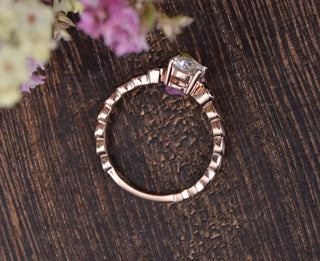 Lustrous 1.35ct round solitaire moissanite ring shown on a finger