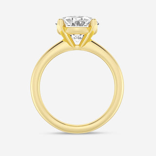 Exquisite 1.0ct oval solitaire moissanite ring top view