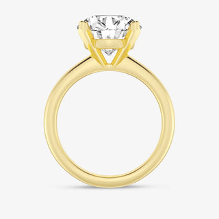 Exquisite 1.0ct round solitaire moissanite ring top view