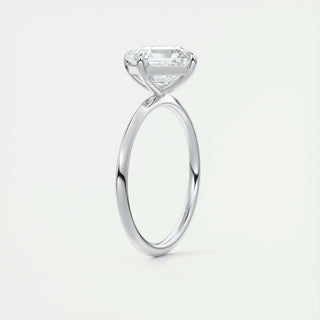 Chic 2.03ct asscher solitaire moissanite ring top view