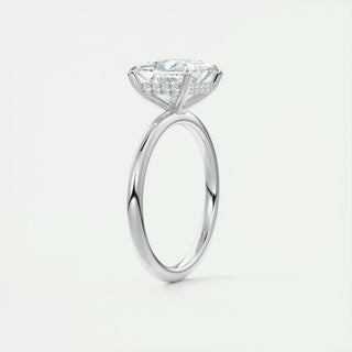 2.08 CT Princess Solitaire Bridal Moissanite Engagement Ring angle view