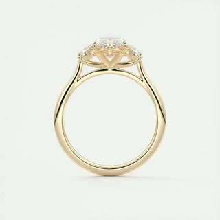 1.98 CT Marquise Cut Three Stone Moissanite Engagement Ring
