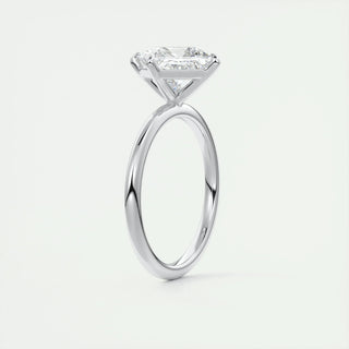 2.08 CT Princess Solitaire Dainty Moissanite Engagement Ring angle view