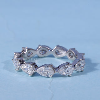 4.60CT Pear Cut Full Eternity Moissanite Wedding Band