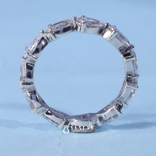 4.60CT Pear Cut Full Eternity Moissanite Wedding Band