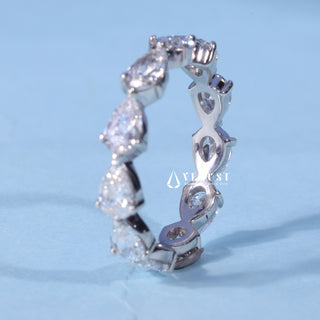4.60CT Pear Cut Full Eternity Moissanite Wedding Band