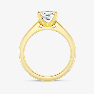 Graceful 1.0ct cushion solitaire moissanite ring top view